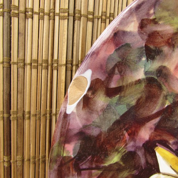 Vintage Peasant Village Italian Pottery Hand Painted Fruit Banana 8.25" Plate - Picture 2 of 5